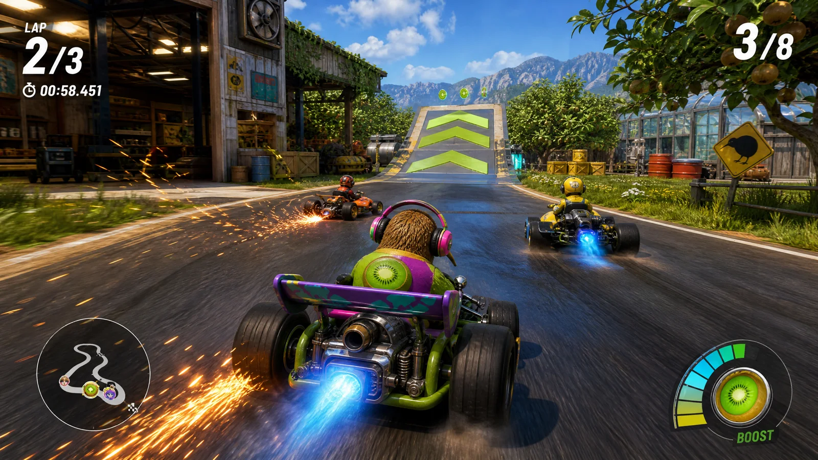 Kiwi Kart Works gameplay