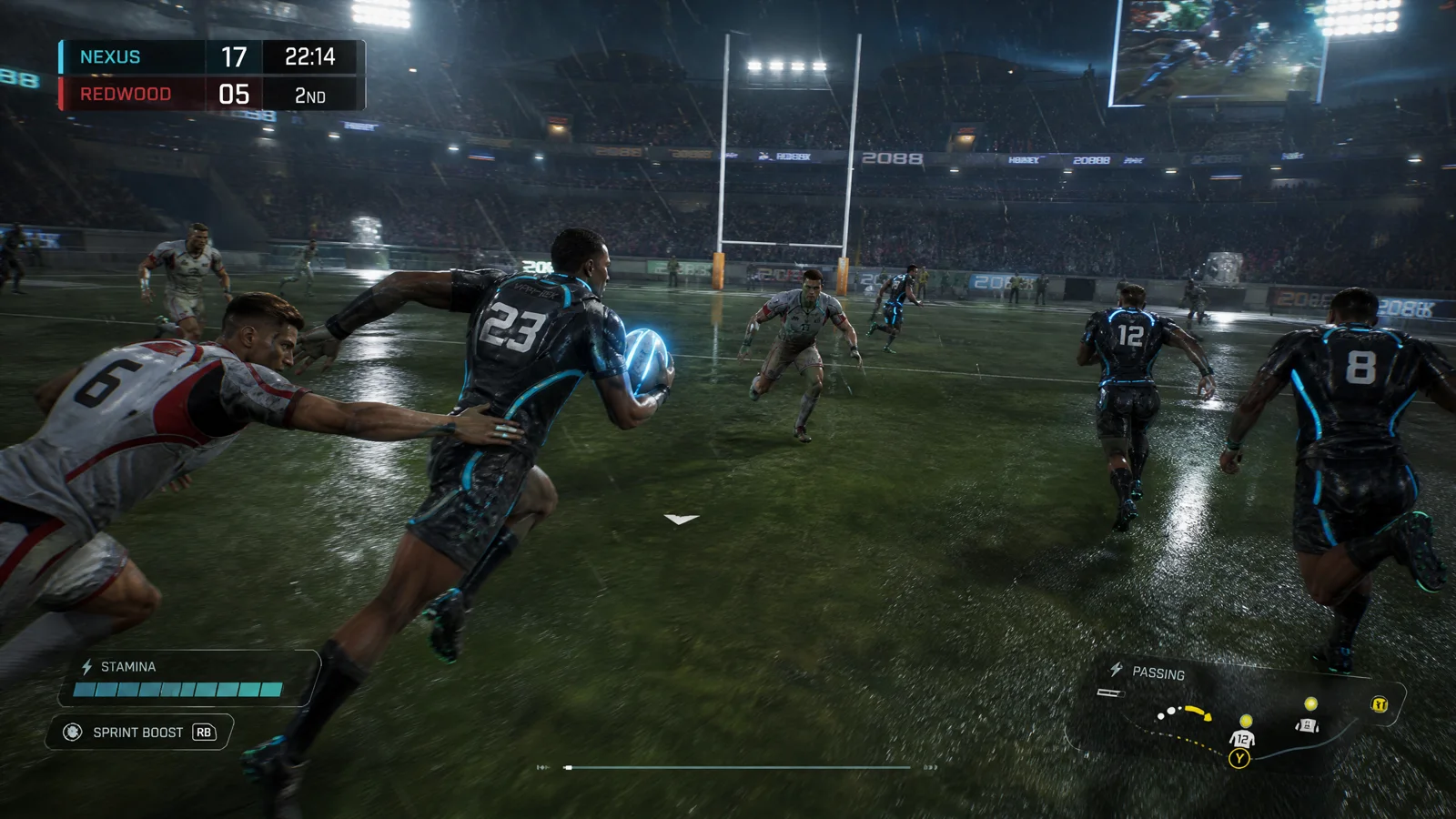 Rift Rugby 2088 gameplay